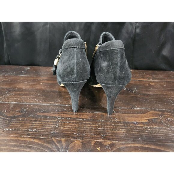 EUC Vince Camuto Vecka Black Suede Ankle Zip Booties/Sz. 8M - Picture 6 of 9